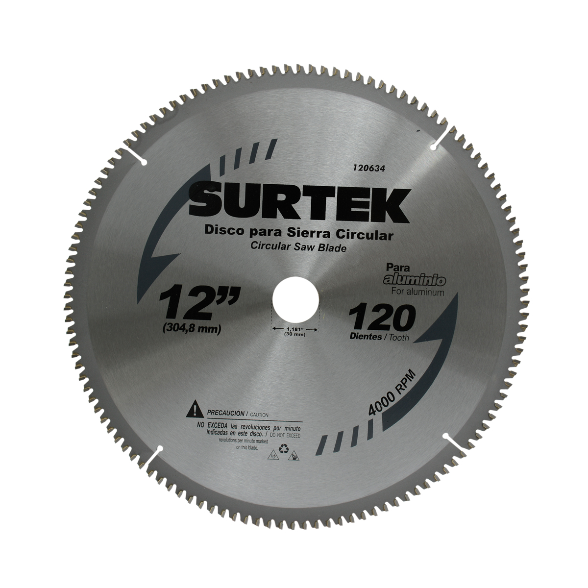 Disco para sierra circular para corte madera 30 dientes, 10" Surtek