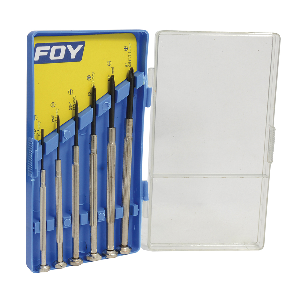 Juego de 6 destornilladores de precisión ESD, combinados Foy