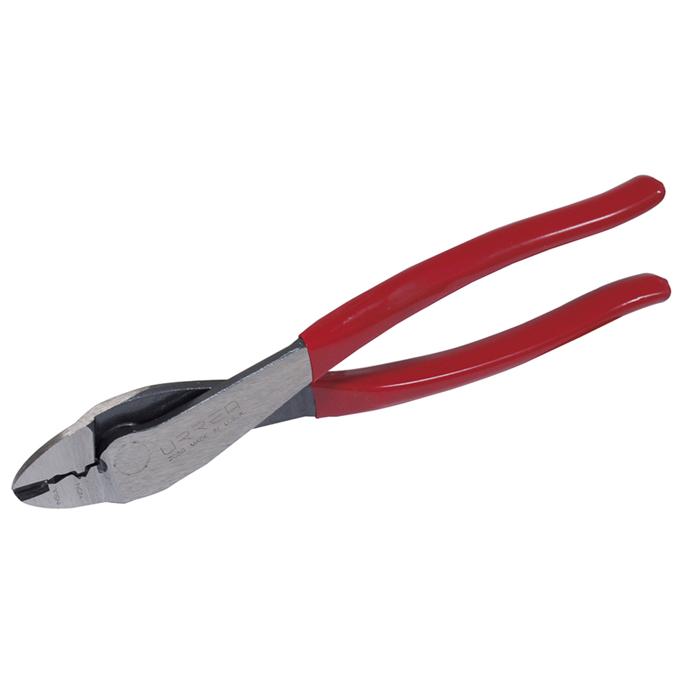 Pinza con mango rubber grip de 9-1/2" alta palanca poncha terminal Urrea