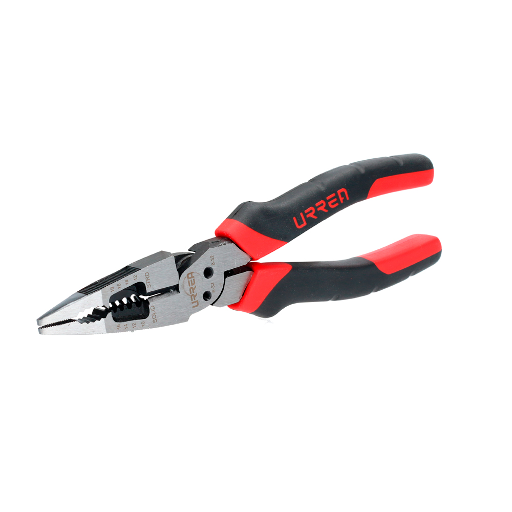 Pinza con mango bimaterial multipropósitos de 8" punta larga Urrea