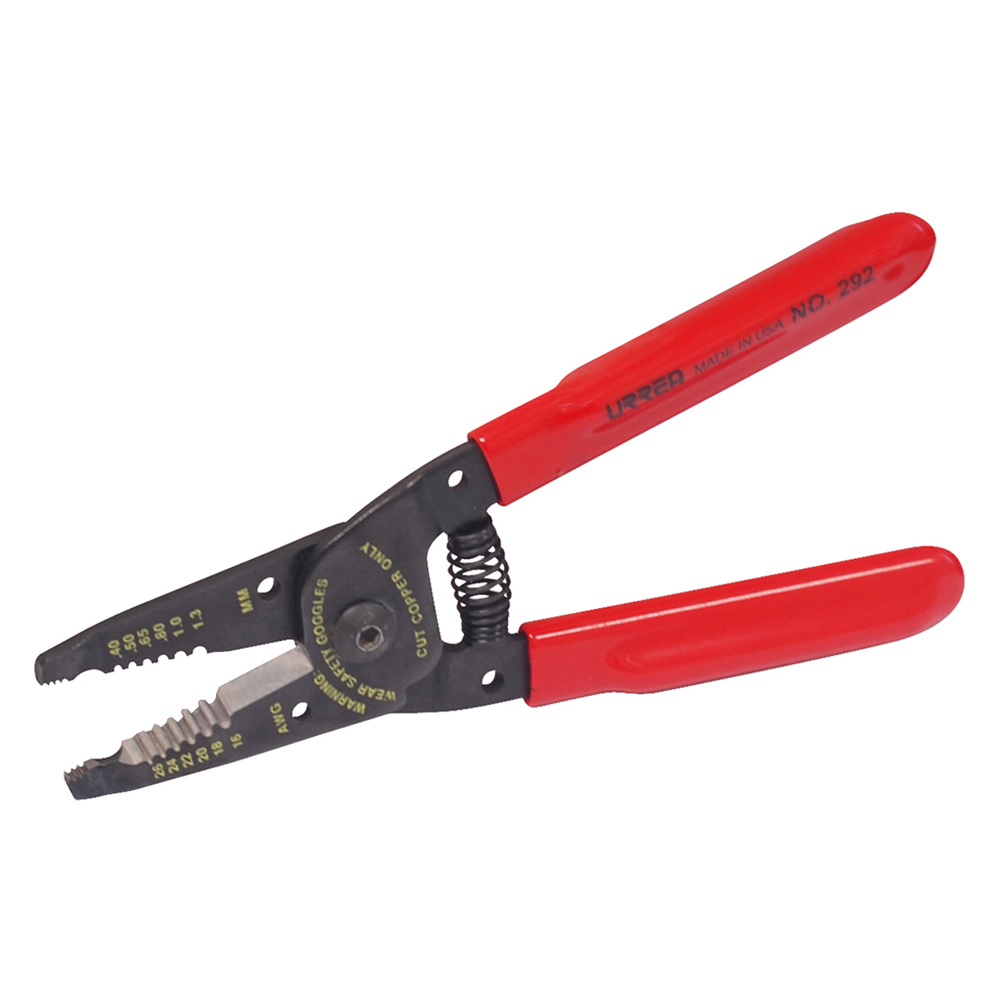 Pinza con mango air cushion pelacable 16-26 AWG de 6-3/4" alta palanca Urrea