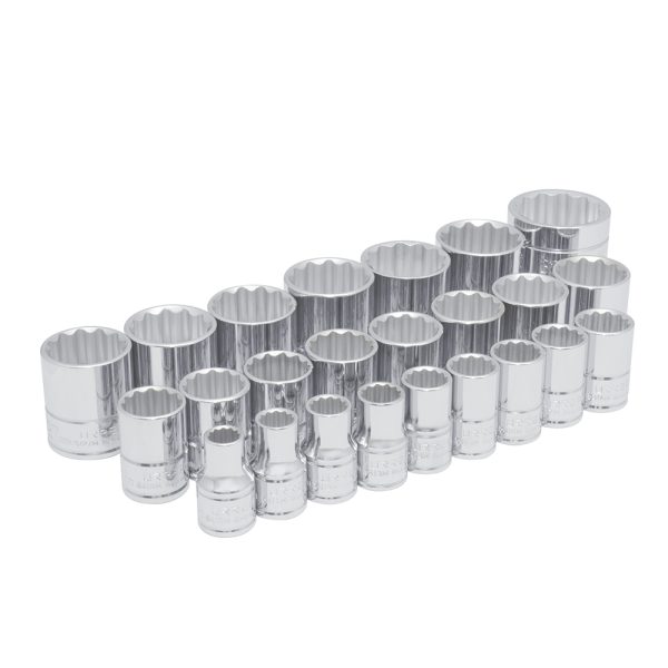 Juego de 24 dados métricos cuadro de 1/2", 12 puntas Urrea