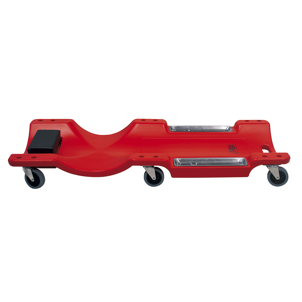 Cama para mecánico 40" plástica, 6 ruedas giratorias Urrea