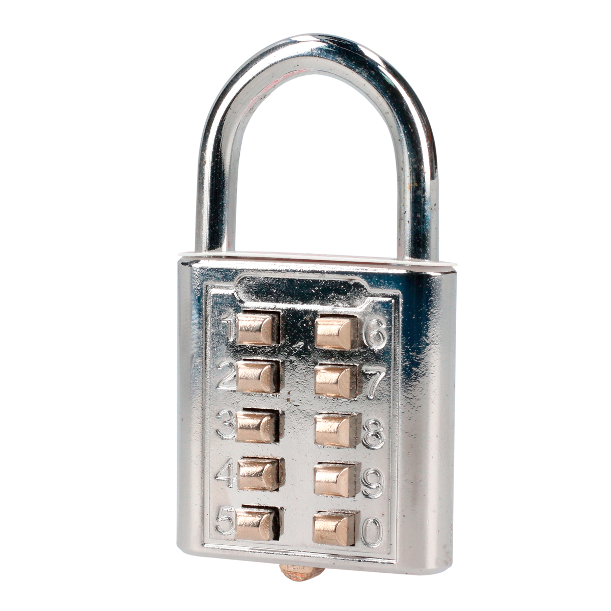 Candado de combinación digital, cromo brillante, 40 mm Lock