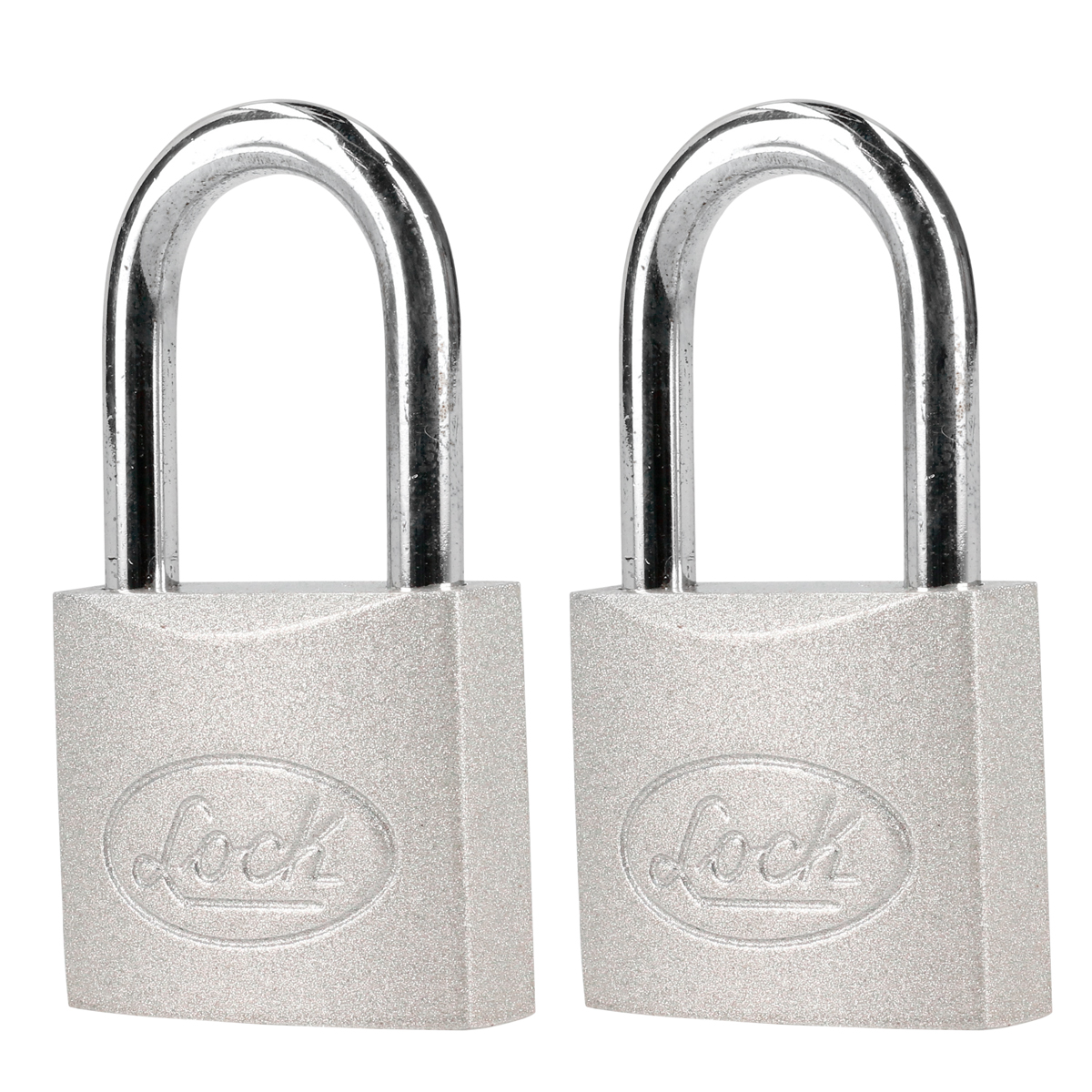 Juego de 2 candados de acero largos 45 mm, llave estándar Lock