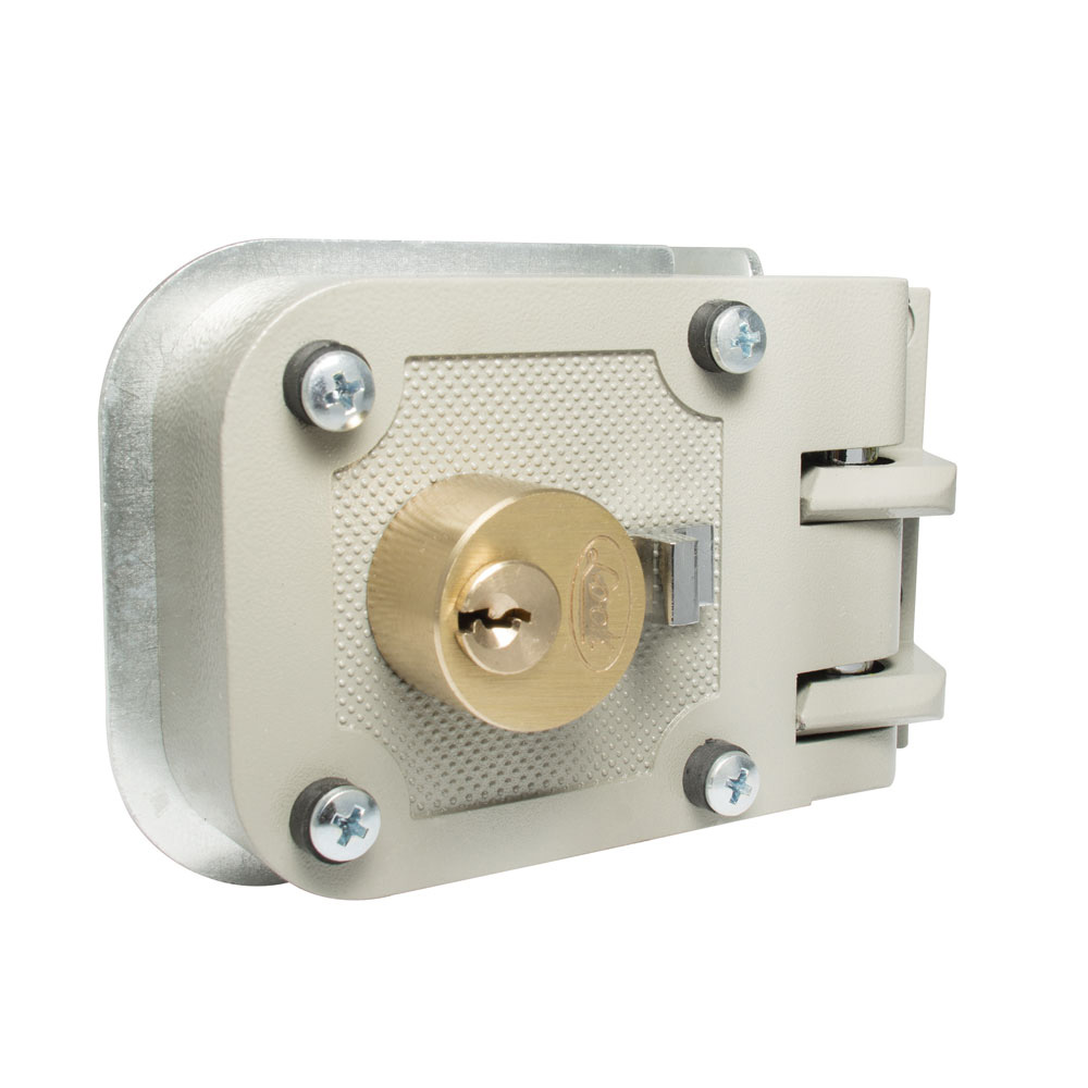 Cerradura sobreponer doble cilindro función izquierda, llave estándar, en caja Lock