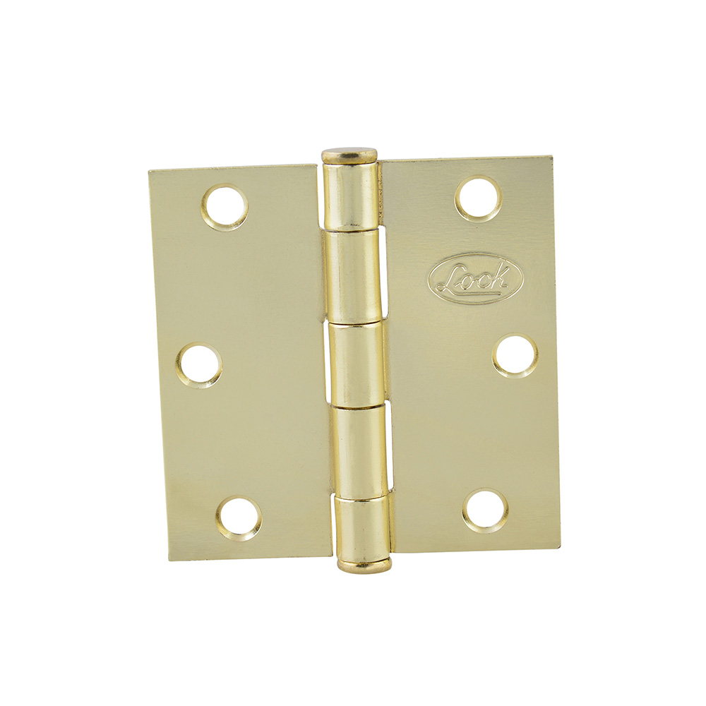 Bisagra cuadrada latón brillante 2.5" x 2.5" Lock