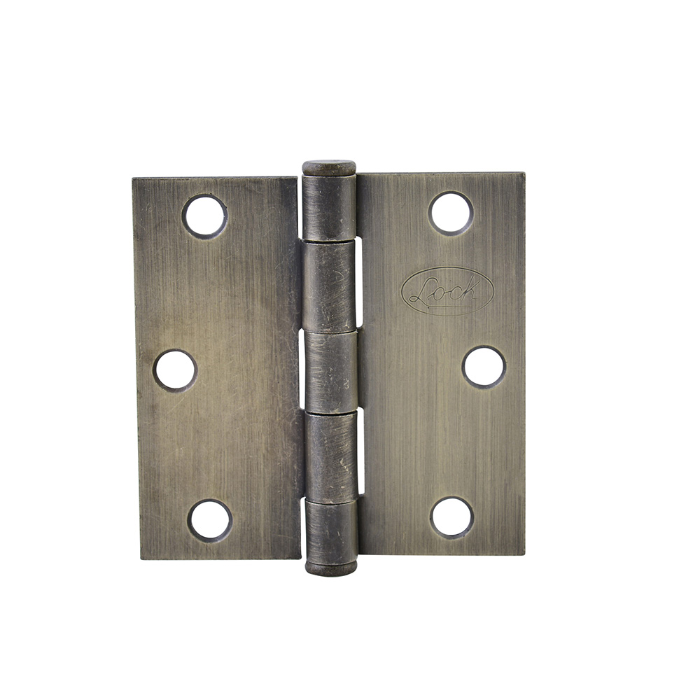 Bisagra cuadrada latón antiguo 3" x 3" Lock