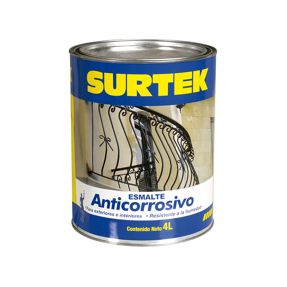 Esmalte anti corrosivo 4 Lt color blanco Surtek